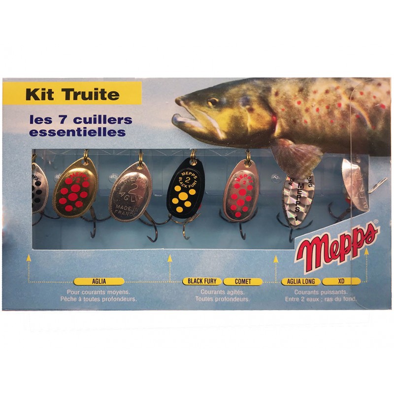 Kit de 3 cuillères de pêche à la truite SERT SPOONY TRUITE - Soldes  2020/Leurres - Tous à la Pêche !